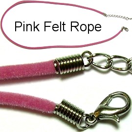 18" Pink Felt Rope Ns91