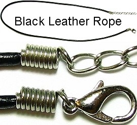 18" Black Leather Rope Ns93