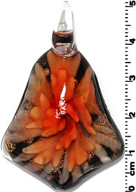 Glass Pendant Bell Orange PD1296