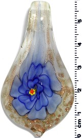 Glass Pendant Flower Spoon Blue PD1358