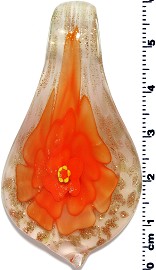 Glass Pendant Flower Spoon Orange PD1362