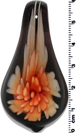 Glass Pendant Flower Spoon Orange PD1363