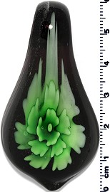 Glass Pendant Flower Spoon Green PD1364