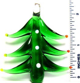 Christmas Tree Green Glass Pendant PD1387