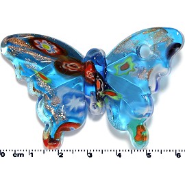 Glass Butterfly Pendant Final Sale Sky Blue PD1429