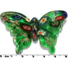 Glass Butterfly Pendant Final Sale Green PD1430