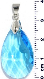 Tear Drop Shaped Crystal Pendant Turquoise PD4065