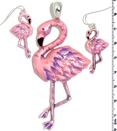Set Earring Pink Flamingo PD498