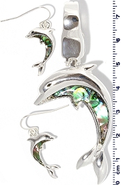 Dolphin Abalone pendant Earring Set PD212