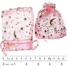 100pcs 3.5x2.75" Inches See Through Pouch Pink Gold PH11