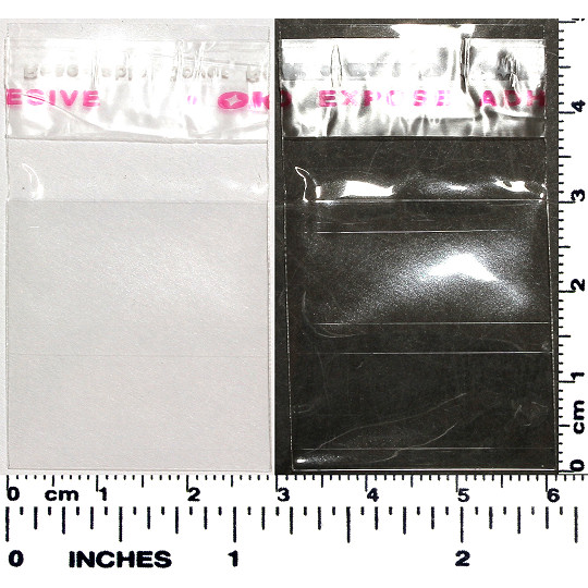 200pcs 30x30mm Clear Display Plastic Bag With Sealing Tape PH74