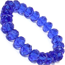 10mm Crystal Bracelet Stretch Blue SBR245