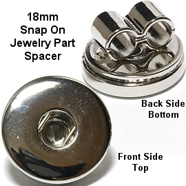 1pc 18mm Snap on Holder Jewelry Spacer Part Link Silver ZB252